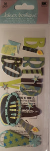 Jolee's by you Boutique Dimensional Sticker - a touch of - birthday boy title - medium skinny pack
