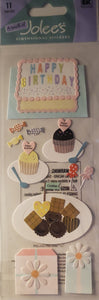 Jolee's by you Boutique Dimensional Sticker - a touch of - birthday party - medium skinny pack