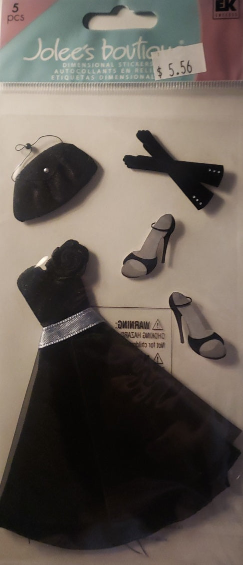 Jolee's by you Boutique Dimensional Sticker - little black dress - large pack