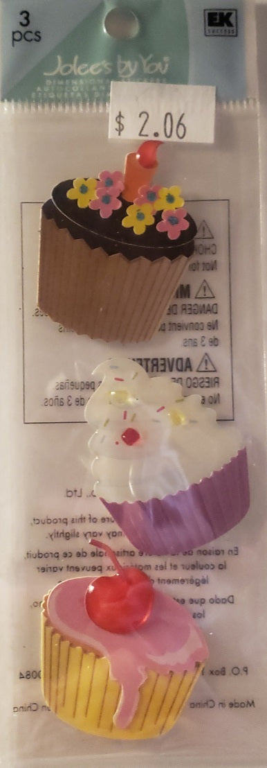 Jolee's by you Boutique Dimensional Sticker - cupcake  - small skinny pack