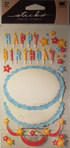 Sticko -  flat sticker sheet - decorate your cake 2 glitter
