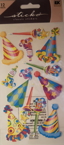 Sticko -  flat sticker sheet - party essentials glitter