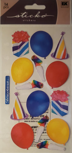 Sticko -  flat sticker sheet - party things