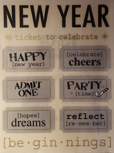 Srm press  - sticker sheet - just the ticket New Years