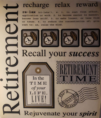 Srm press  - sticker sheet - retirement