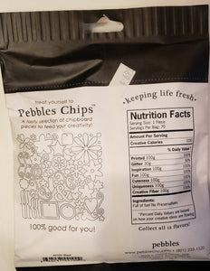 Pebbles inc -  chipboard glitter shapes - Chips Flowers, tags, shapes - black