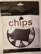 Load image into Gallery viewer, Pebbles inc -  chipboard glitter shapes - Chips Flowers, tags, shapes - black