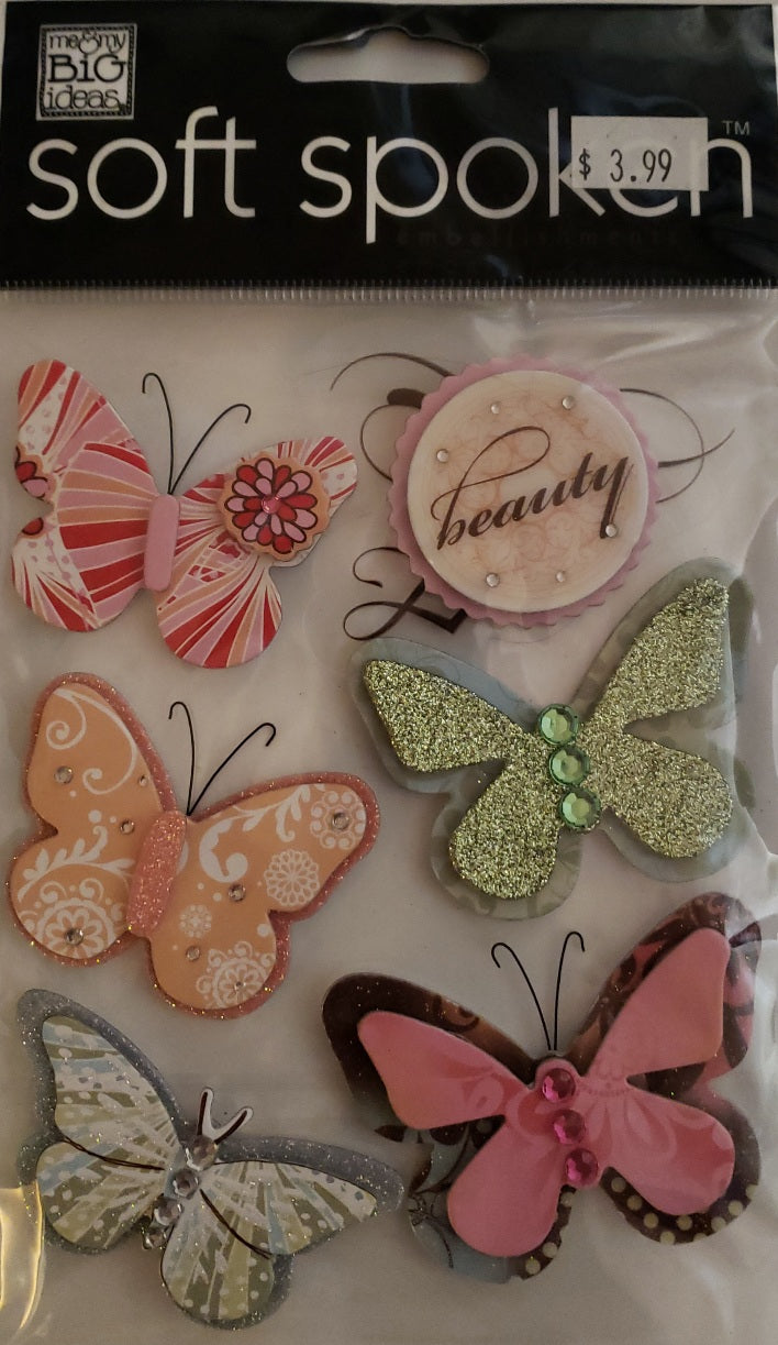 Me and my big ideas MAMBI - 1 dimensional sticker sheets - soft spoken fashion district butterflies