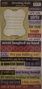 The Paper Loft  - cut out sheet - special words and titles