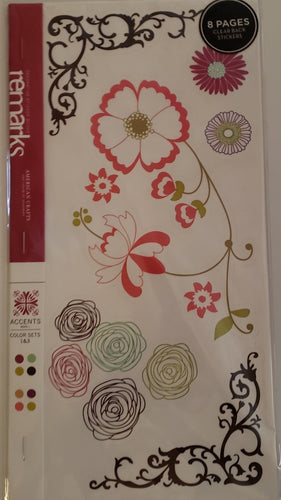 AC - American crafts - ReMarks stickers book 1 - accents color sets 1 & 3