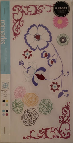 AC - American crafts - ReMarks stickers book - accents book 1 color sets 2 & 4
