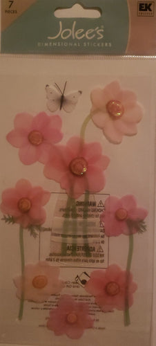Jolee's by you Boutique Dimensional Sticker -  pink flowers - large pack