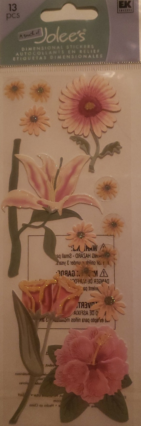 Jolee's by you Boutique Dimensional Sticker - sun flowers  - a touch of medium pack