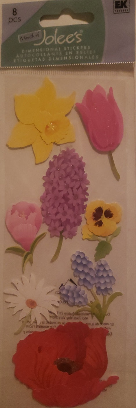 Jolee's by you Boutique Dimensional Sticker - spring flowers  - a touch of medium pack