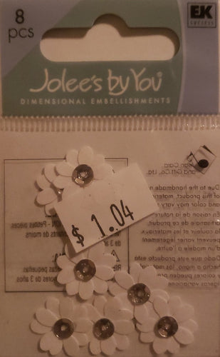 Jolee's by you Boutique Dimensional Sticker - white primrose flower - x small pack