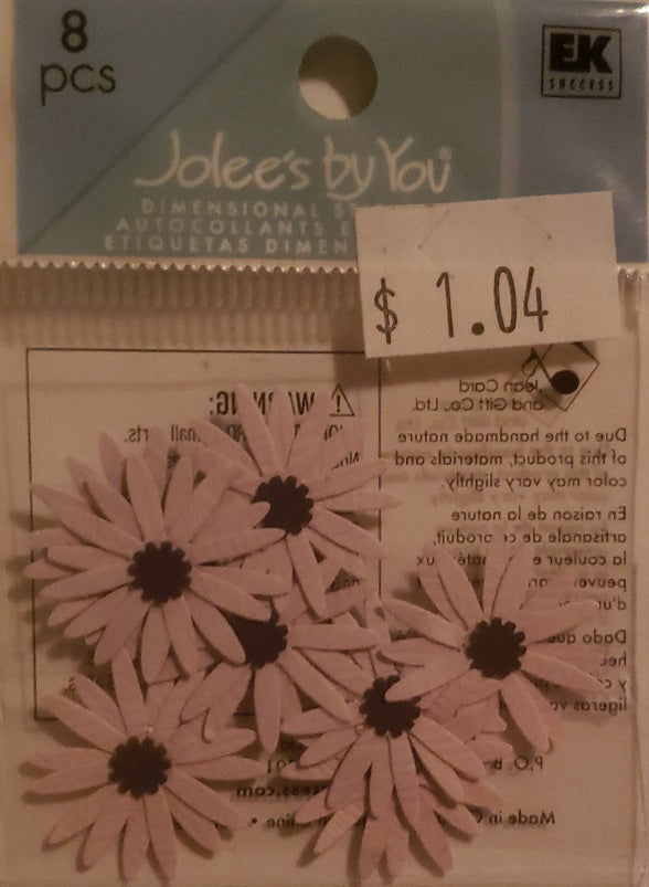 Jolee's by you Boutique Dimensional Sticker - purple gerbera daisy flower - x small pack