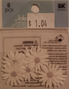 Jolee's by you Boutique Dimensional Sticker - white gerbera daisy flower - x small pack