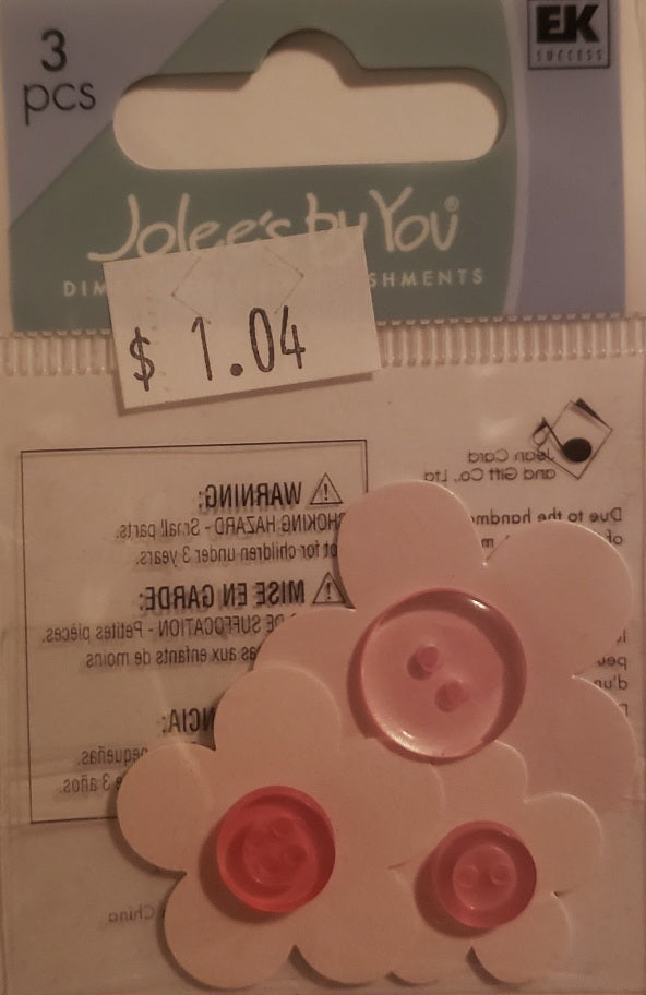 Jolee's by you Boutique Dimensional Sticker - small button flower - x small pack