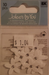 Jolee's by you Boutique Dimensional Sticker - white freesia flower - x small pack