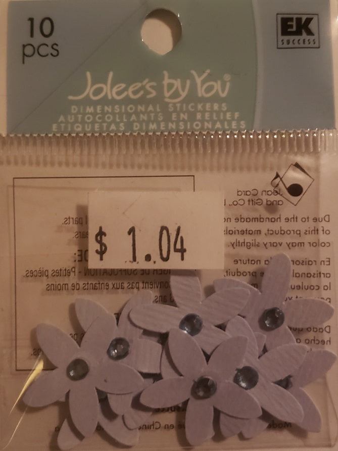 Jolee's by you Boutique Dimensional Sticker - blue freesia flower - x small pack