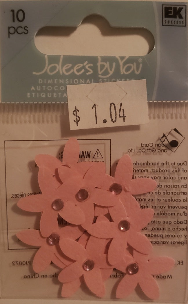 Jolee's by you Boutique Dimensional Sticker - pink freesia flower - x small pack