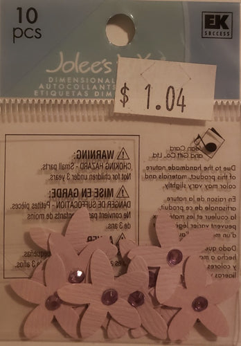 Jolee's by you Boutique Dimensional Sticker - purple freesia flower - x small pack