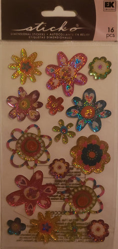 Sticko -  epoxy dimensional sticker sheet - spring blooms