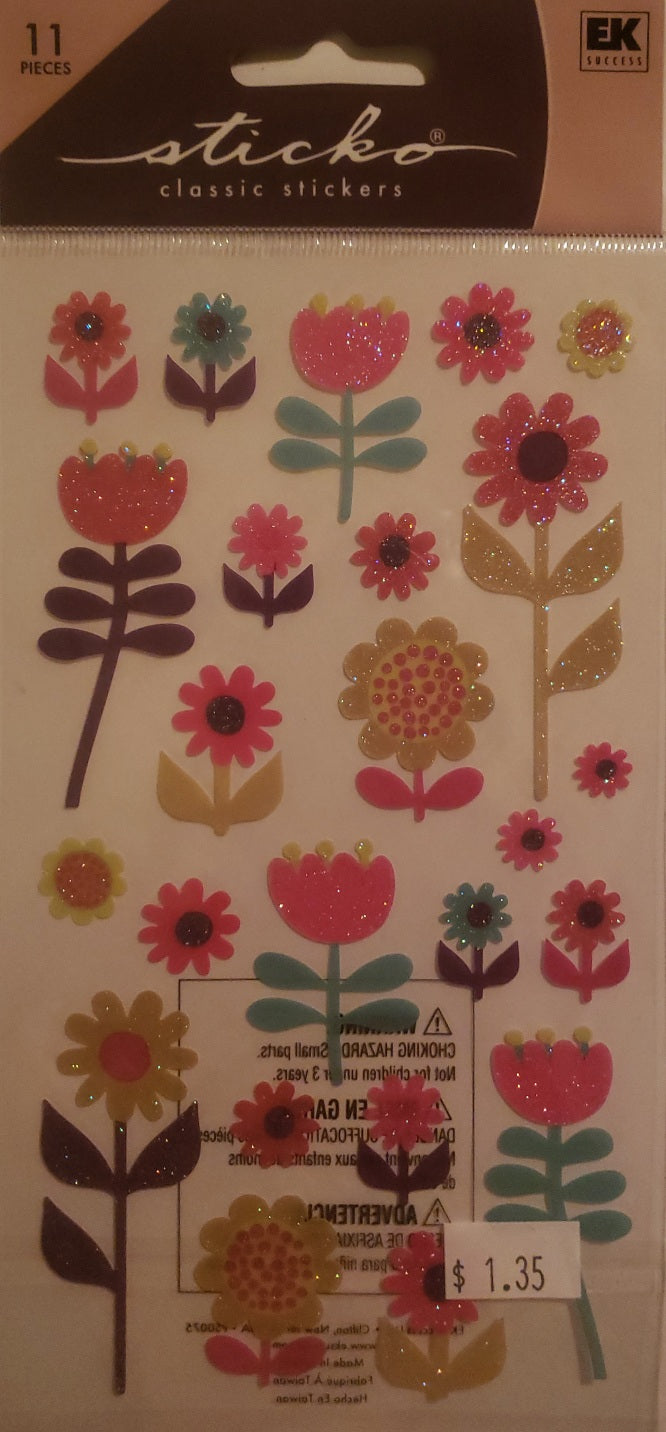 Sticko - flat sticker sheet - flower gallery