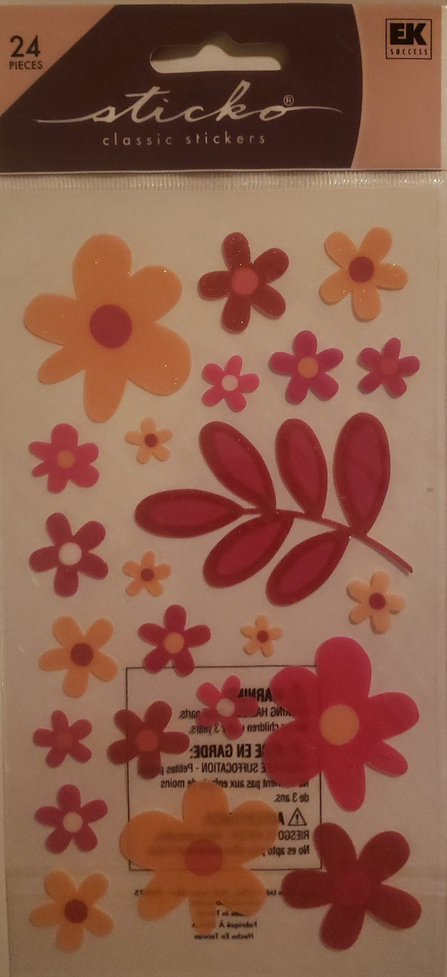 Sticko flat sticker sheet - flower show
