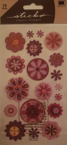 Sticko flat sticker sheet - striking purple ornaments