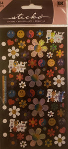 Sticko flat sticker sheet - flower power