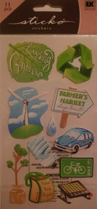 Sticko flat sticker sheet - being green
