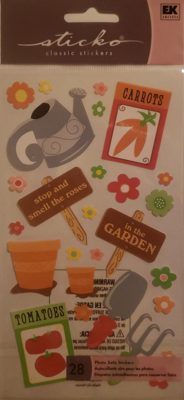 Sticko flat sticker sheet - gardening 2