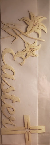 Scrapbook studios - Scrapbook 101 -  cardstock laser cut title - Easter