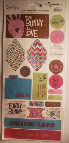Reminisce -  cardstock sticker - simply spring bunny love