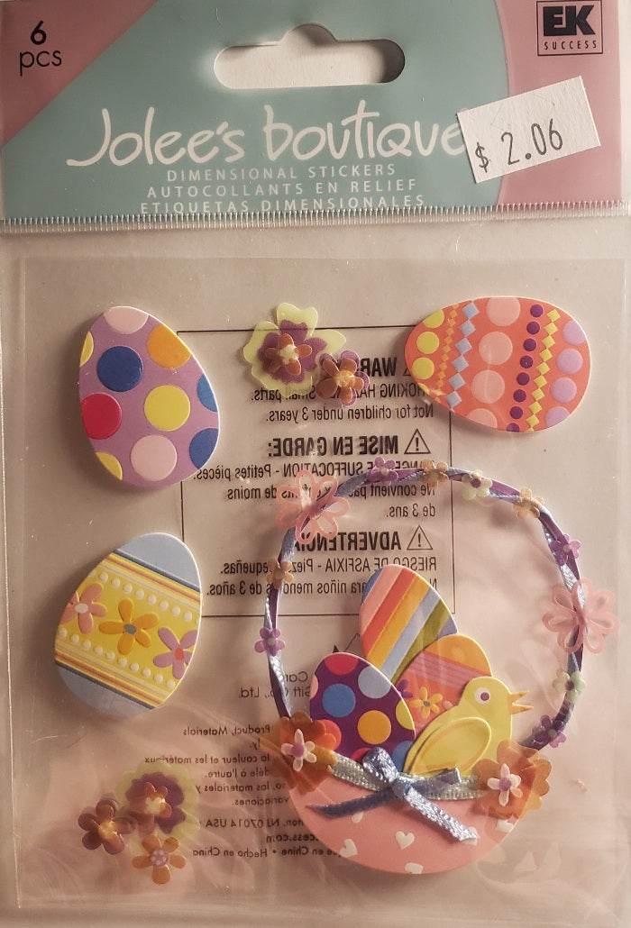 Jolees dimensional sticker - Easter basket -  medium package