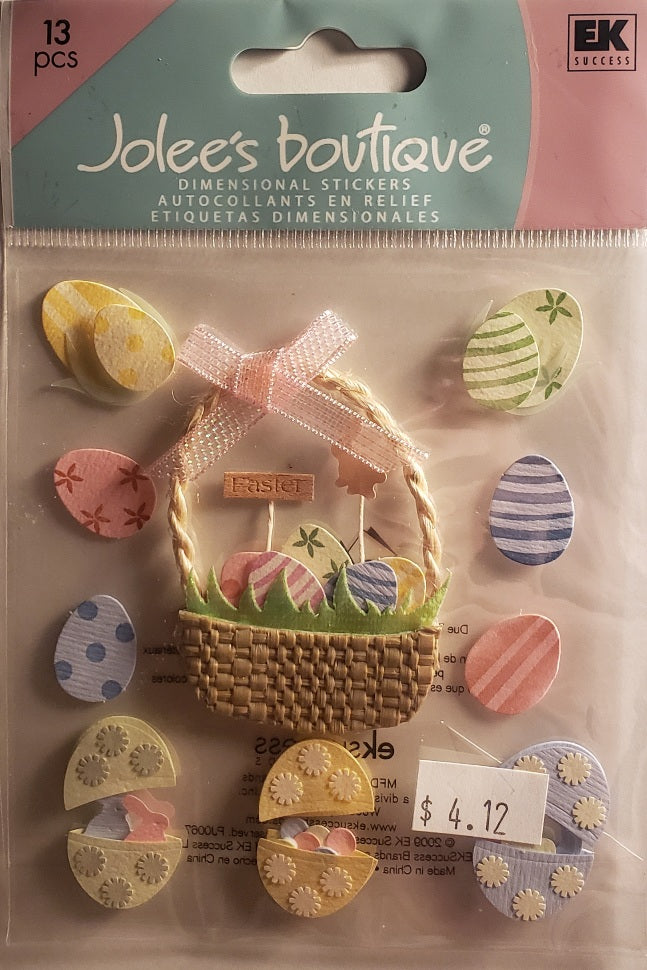 Jolees dimensional sticker - egg basket -  medium package