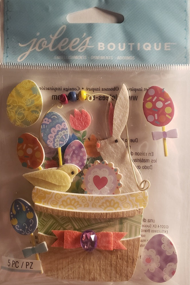 Jolees dimensional sticker - Easter basket -  medium package
