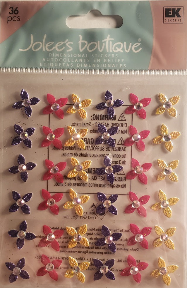 Jolee's Boutique Dimensional Sticker -  party gem flowers