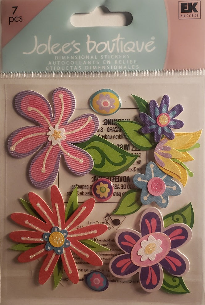 Jolee's Boutique Dimensional Sticker -  fanciful flowers