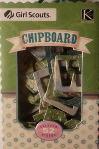 K and company -  dimensional chipboard shapes package - alphabet