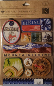 K and company - chipboard dimensional stickers - boy scout's of America adventure