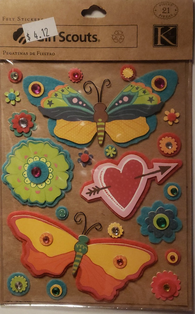 K and company - felt stickers dimensional - girl scouts