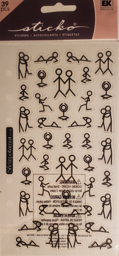 Sticko - flat sticker sheets - stick figures