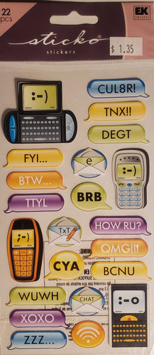 Sticko - flat sticker sheets - texting