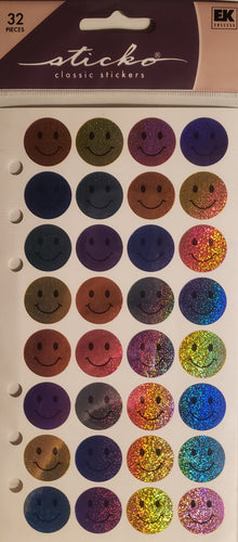 Sticko - flat sticker sheets - happy faces
