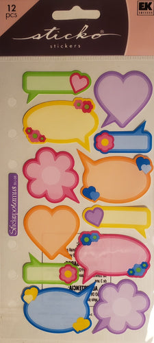 Sticko - flat sticker sheets - pastel captions