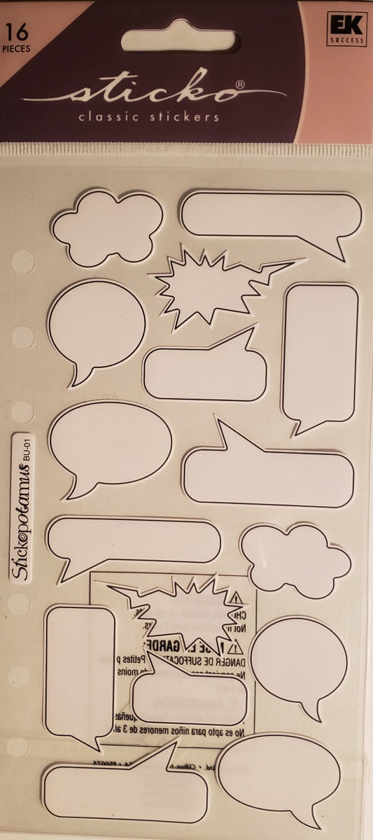 Sticko - flat sticker sheets - comic book captions – Dies...to die for