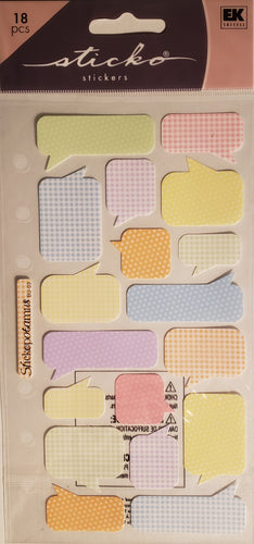 Sticko - flat sticker sheets - patteren captions