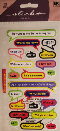 Sticko - flat sticker sheets - bubble captions